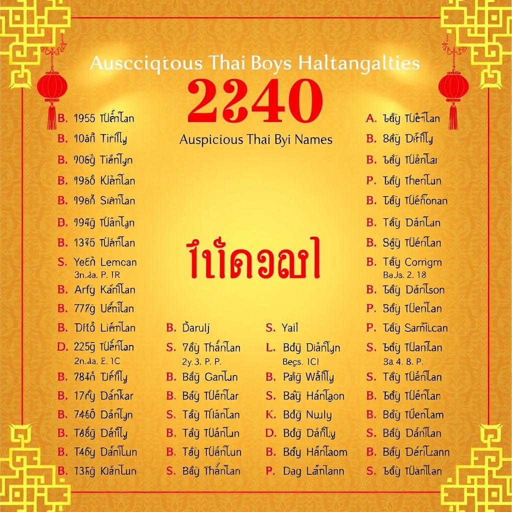 240 ชื่อมงคลลูกชายลูกสาว บ ป เสริมชะตา